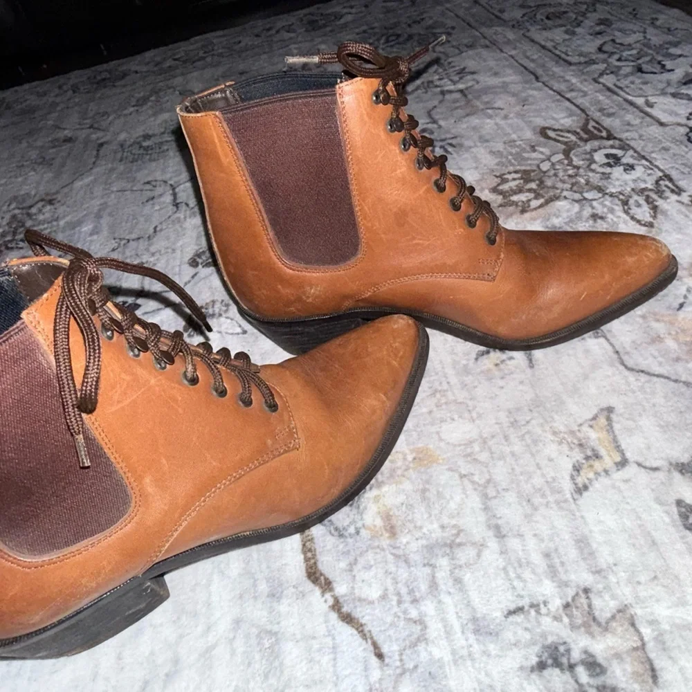 Vintage Brown DINGO Leather Women's Ankle Boots - Picture 3 of 7